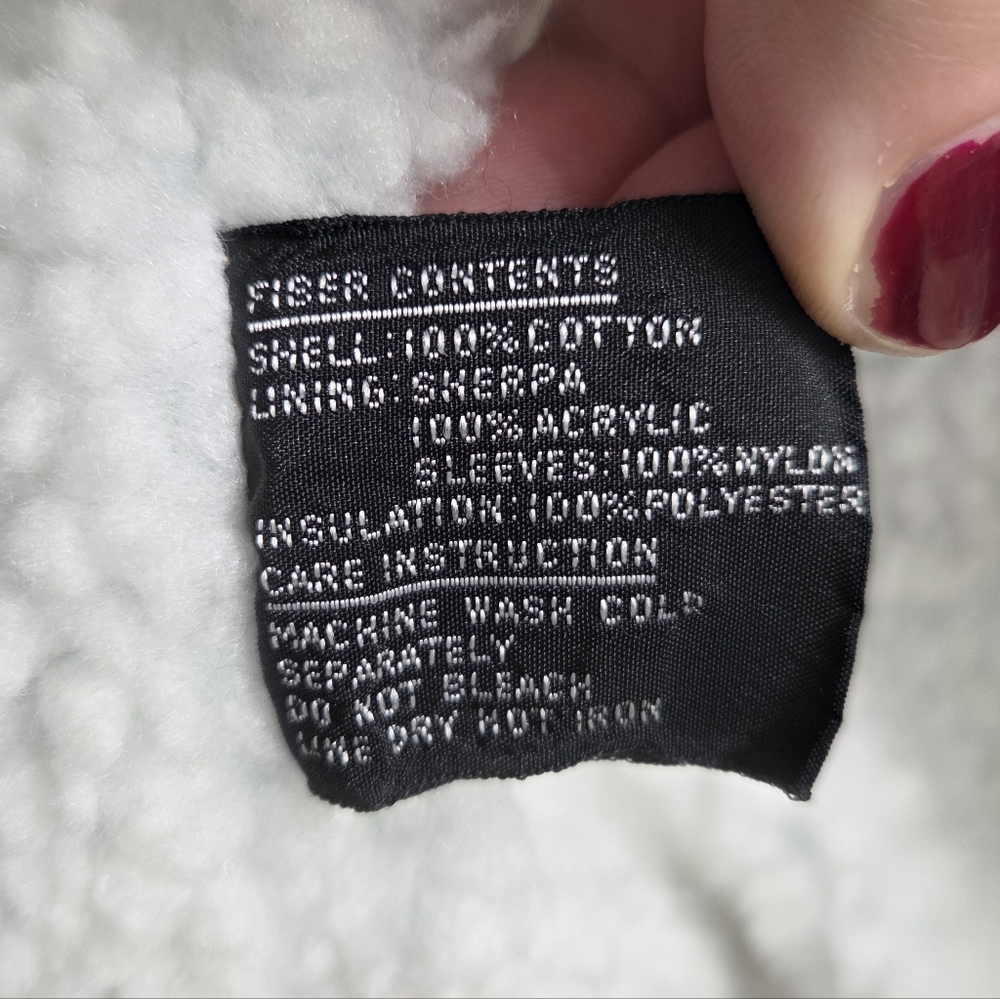Izzi Acid Wash Jacket with Sherpa Lining - Picture 4 of 11